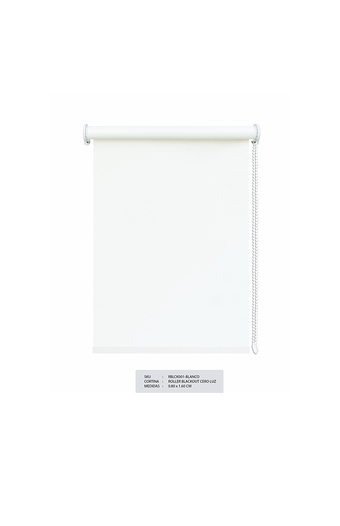 Tiendas EFE Cortina cero luz decora & muebles rollers blackout blanco oferta