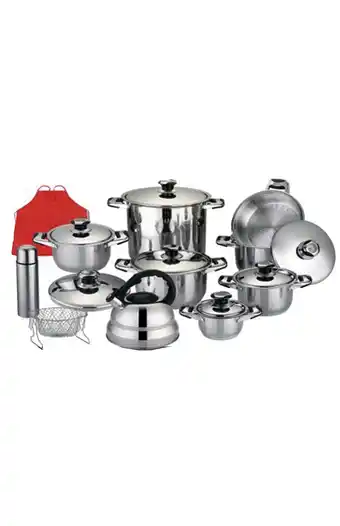 Tiendas EFE Set de ollas de acero inoxidable de 19pzs megamom oferta