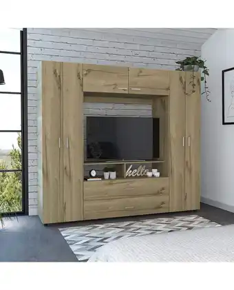 Tiendas EFE Clóset decohome manila z-200 6 puertas tv46 duna y blanco oferta