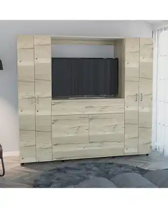 Tiendas EFE Clóset decohome manila z-200n 7 puertas tv46 duna y blanco oferta