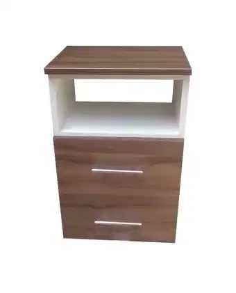 Tiendas EFE Velador de 2 cajones muebles yanira-bla/nog oferta