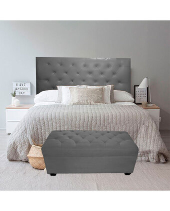 Tiendas EFE Cabecera club hogar sjt-471 queen gris oferta