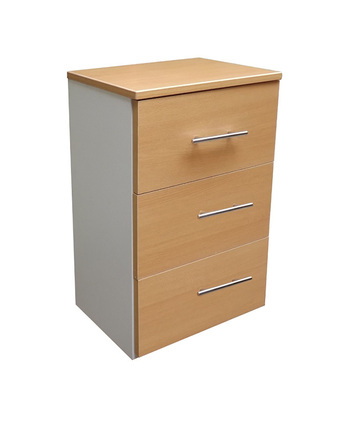 Tiendas EFE Velador de 3 cajones muebles yanira-bla/haya oferta