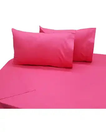 Tiendas EFE Juego de sábanas free home 2plz 132h 100% algodón fucsia oferta