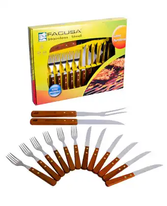 Tiendas EFE Set de cubiertos parrilleros x14 facusa oferta