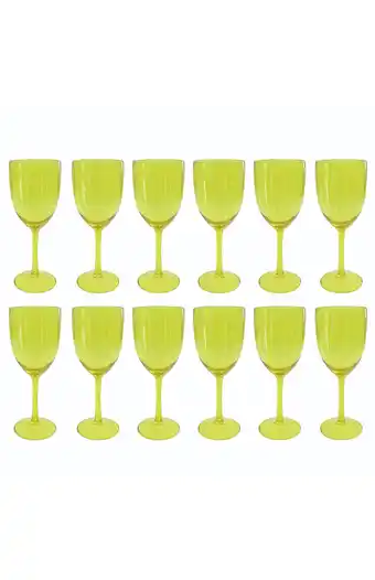 Tiendas EFE Juego de copas de vino x25 blue box amarillo traslucido oferta