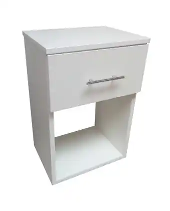 Tiendas EFE Velador de 1 cajón muebles yanira blanco oferta