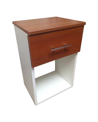 Tiendas EFE Velador de 1 cajón muebles yanira bla/cedro oferta