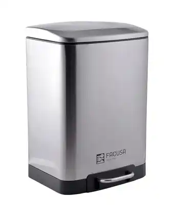 Tiendas EFE Papelera con pedal de acero inoxidable de 3lt facusa oferta