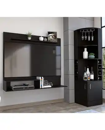 Tiendas EFE Bar esquinero kava + panel de tv 55 beijing tuhome wengue oferta