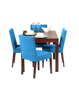 Tiendas EFE Juego de comedor de 4 sillas home premium tokio azul oferta