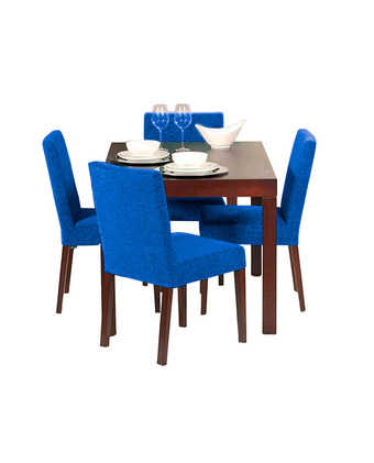 Tiendas EFE Juego de comedor de 4 sillas home premium tokio azul rey oferta