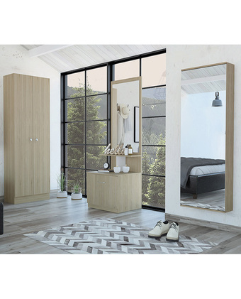 Tiendas EFE Combo tuhome dreams 12 clóset + zapatero + velador multifuncional rovere y blanco oferta