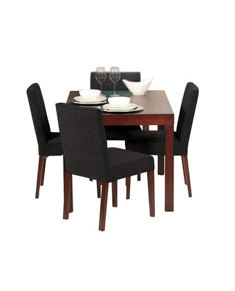 Tiendas EFE Juego de comedor de 4 sillas home premium tokio plomo oferta