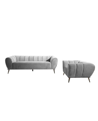 Tiendas EFE Juego de sala 3 1 home premium caroline gris oferta