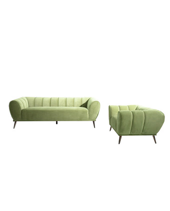 Tiendas EFE Juego de sala 3 1 home premium caroline verde oferta