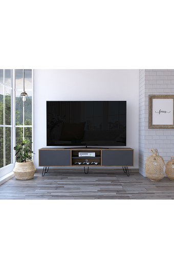 Tiendas EFE Rack tuhome vassel tv80 z-180 miel y plomo oferta
