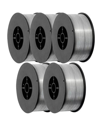 Tiendas EFE Packx5 rollo alambre de soldar 0.9mm 1kg mig sin gas meterex flux cored oferta