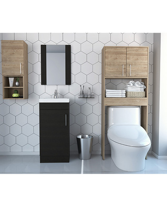 Tiendas EFE Combo tuhome my bath botiquin + mueble lavamanos + muro + optimizador miel y wengue oferta