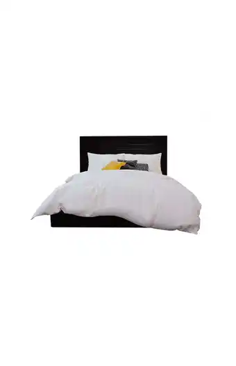 Tiendas EFE Cama falotih lucía 1.5plz nogal oscuro oferta