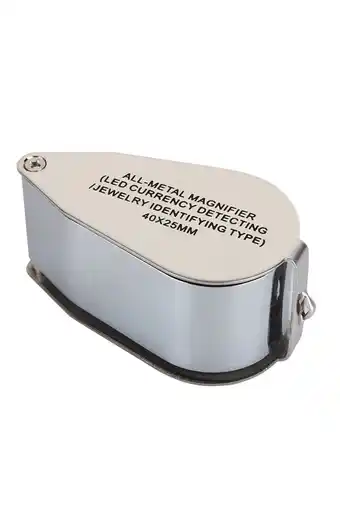 Tiendas EFE Lupa metálica 40x25mm con luz led y uv oferta