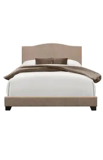Tiendas EFE Cama tapizada falotih helsin 1.5plz camel oferta