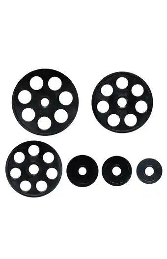 Tiendas EFE Rubber coated iron plate rudem fitness gym black 1.25kg. 2.5kg. 5kg 10kg 15kg y 20kg oferta