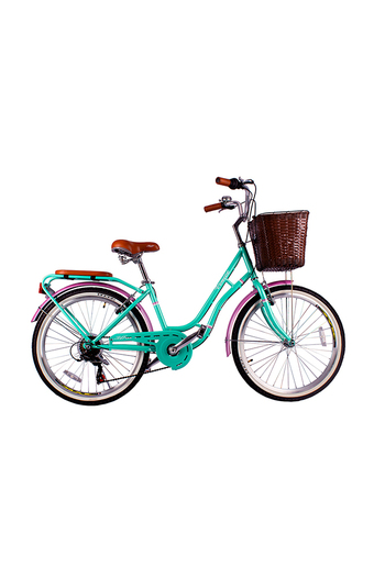 Tiendas EFE Bicicleta jeff venecia aro 24 verde jade-rosa oferta