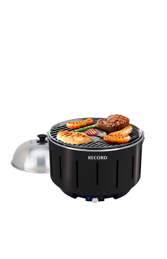Tiendas EFE Parrilla portátil a carbón + maletín record fastgrill negro oferta