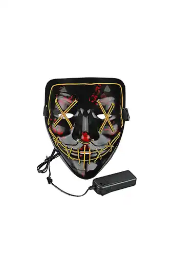 Tiendas EFE Máscara de la purga halloween fiesta jota store led amarillo oferta