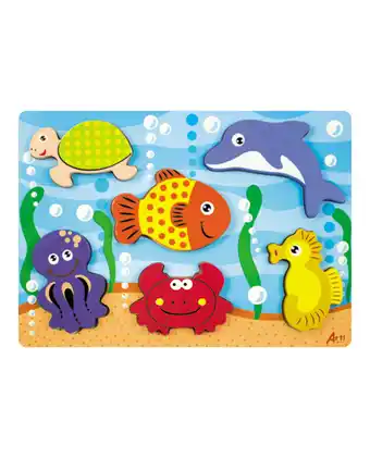 Tiendas EFE Encaje de madera de 6 pzs arti creativo oceano oferta