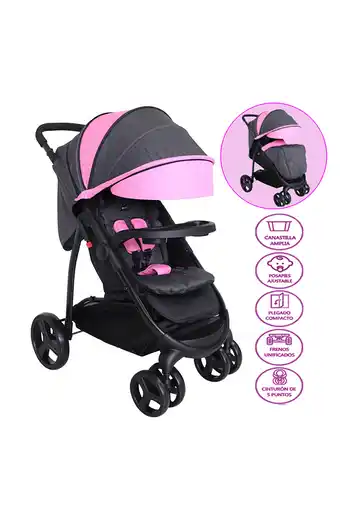 Tiendas EFE Coche mecedor ebaby sayare rosado oferta