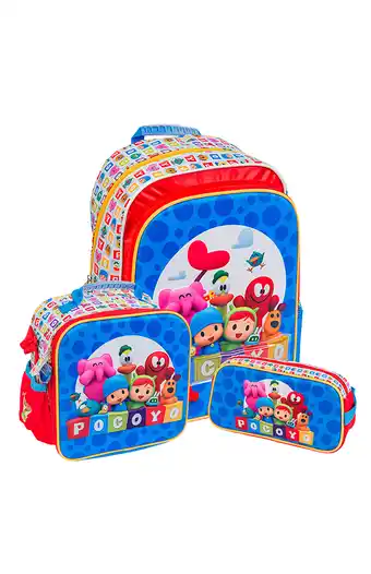 Tiendas EFE Mochila set scool magic pocoyo 2 bolsillos eva 3d oferta