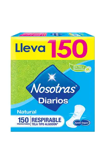 Tiendas EFE Protectores diarios 150 unidades nosotras respirable oferta