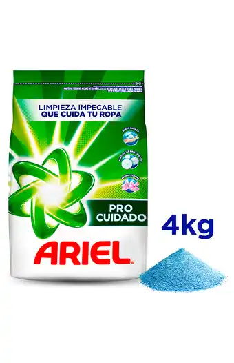 Tiendas EFE Detergente en polvo 4kg ariel regular pro cuidado oferta