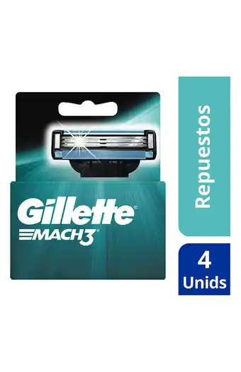 Tiendas EFE Cartuchos para afeitar 4 unidades gillette mach3 oferta