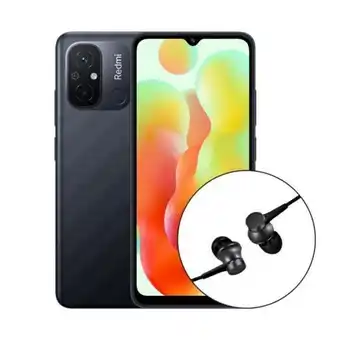 Hiraoka Kit celular libre xiaomi redmi 12c 6.71 128gb 4gb ram gris + audífonos in ear xiaomi oferta