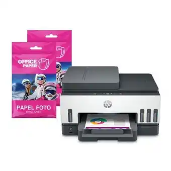 Hiraoka Impresora multifuncional hp smart tank 790 dúplex 4wf66a + 2 x papel foto brillante 180g x 10 hojas a4 oferta