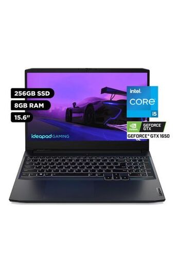 Tiendas EFE Laptop ideapad gaming 3i 15.6' windows 11 intel core i5 11320h 8gb 256gb ssd nvidia gtx1650 82k100xtlm oferta