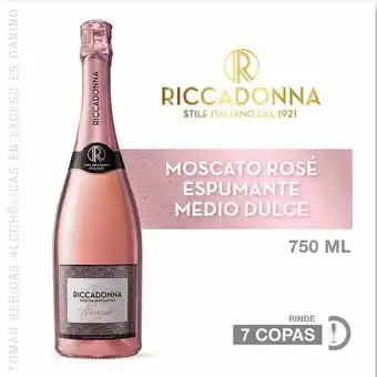 Vivanda Espumante riccadonna moscato rosé botella 750ml oferta