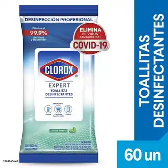 Vivanda Toallitas desinfectantes clorox expert fresh 60un oferta