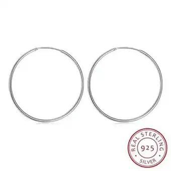 Maestro Arete argolla de plata de ley 925 para mujer oferta