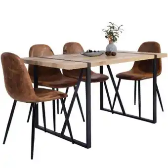 Maestro Juego de comedor vex 4 personas marrón oferta