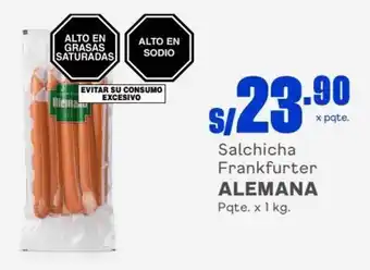 Makro Salchicha Frankfurter ALEMANA pqte x 1kg oferta
