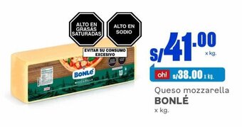 Makro Queso Mozzarella BONLÉ x kg oferta