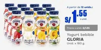 Makro Yogurt Bebible GLORIA unid x 180g oferta