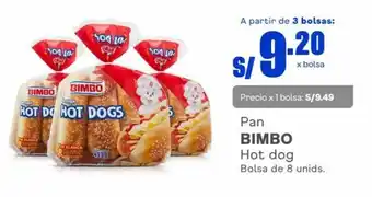 Makro Pan BIMBO Hot Dog bolsa de 8 unids oferta
