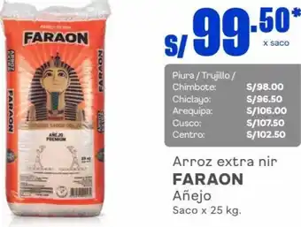 Makro Faraon Arroz Extra Nir Añejo 25kg oferta