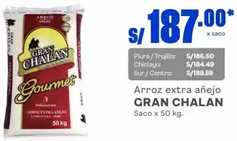 Makro Gran Chalan Arroz Extra Añejo Bolsa 50kg oferta