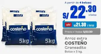 Makro Costeño Arroz Extra Graneadito 5kg oferta